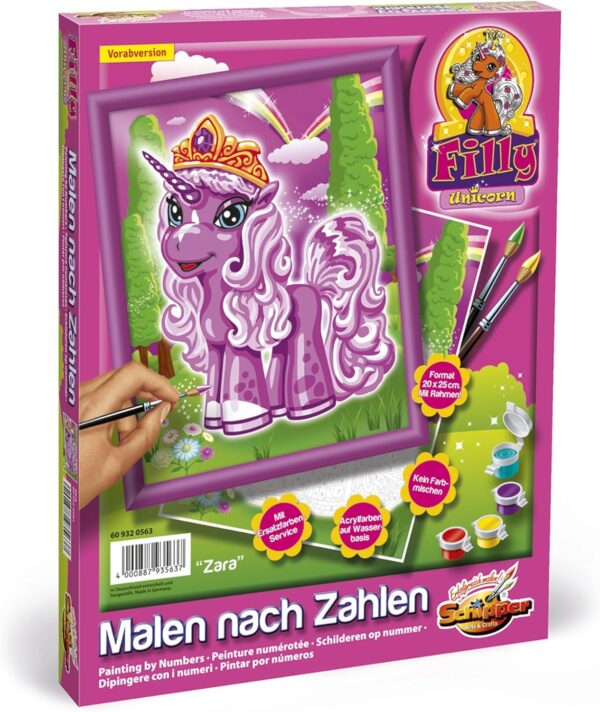 Schipper 609320563 - Malen nach Zahlen - Filly Unicorn Zara 20x25 cm