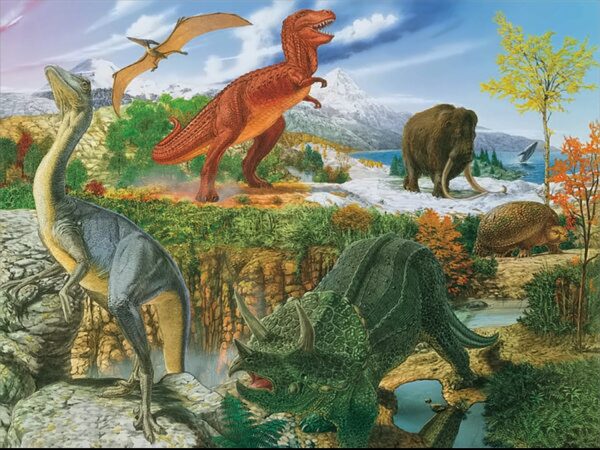 Die Welt der Dinosaurier, 300 Teile Puzzle