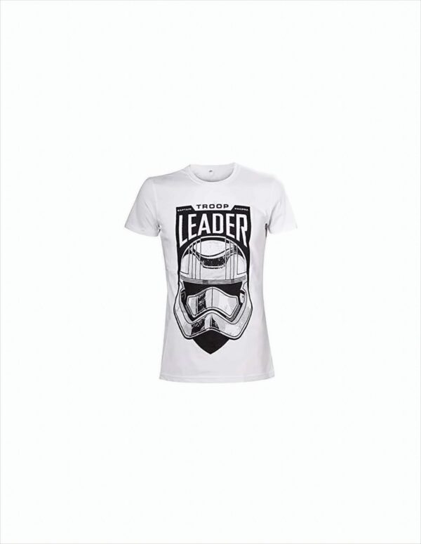 Star Wars Herren The Force Awakens Adult Male Troop Leader Stormtrooper T-Shirt, Weiß, S