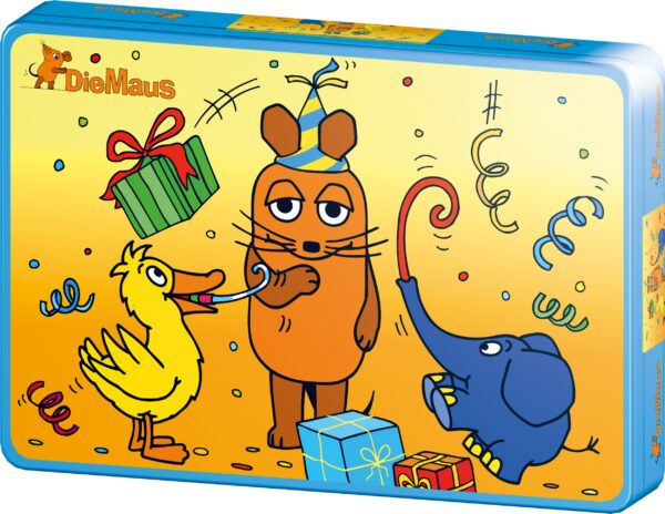 Schmidt Spiele - Puzzle - Die Maus in Metalldose - Happy Birthday! 40 Teile