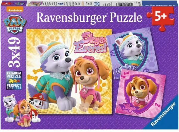 Bezaubernde Hundemädchen 3 x 49 Teile Puzzle