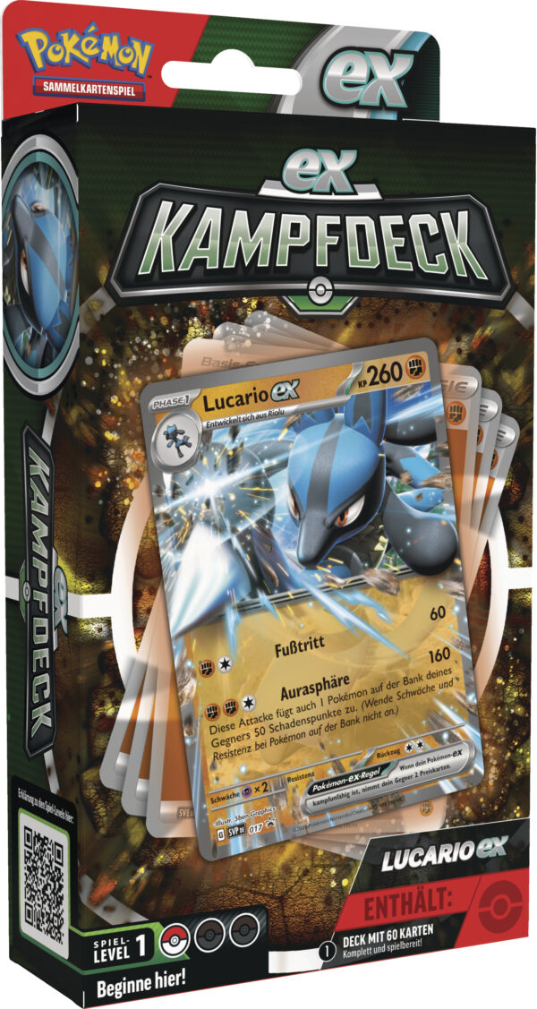 Pokémon EX-Kampfdeck Mai 2023 Sortierter Artikel Ampharos ex oder Lucario ex