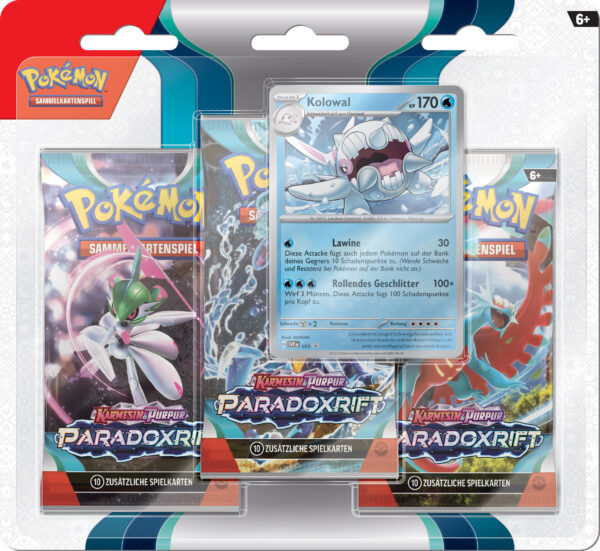 Pokemon Karmesin & Purpur – Paradoxrift 3er-Pack Blister  Kolowal