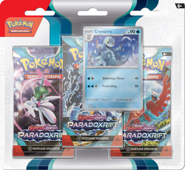 Pokemon Karmesin & Purpur – Paradoxrift 3er-Pack Blister Cryospino