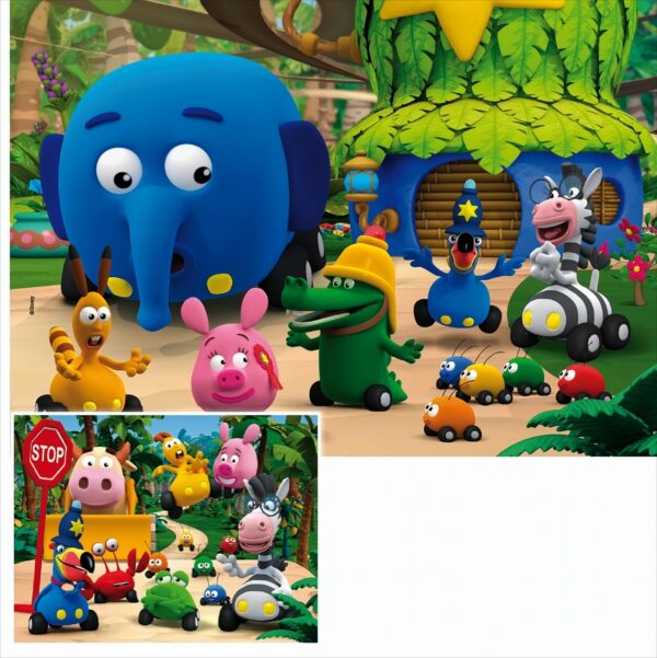 Puzzle 2x20 Teile - Jungle Junction